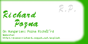 richard pozna business card